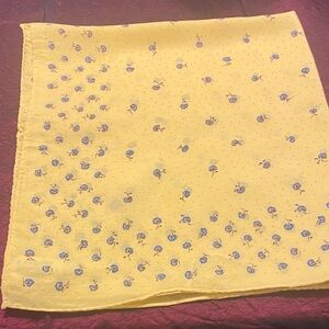 Yellow Floral Handkerchief Vintage made for Macy’s